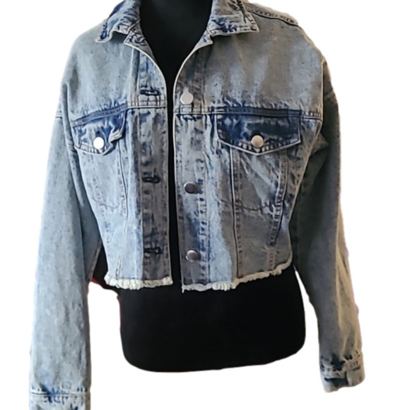 Highway Jeans Button Blue Jean Denim Jacket Size Medium - Picture 1 of 6